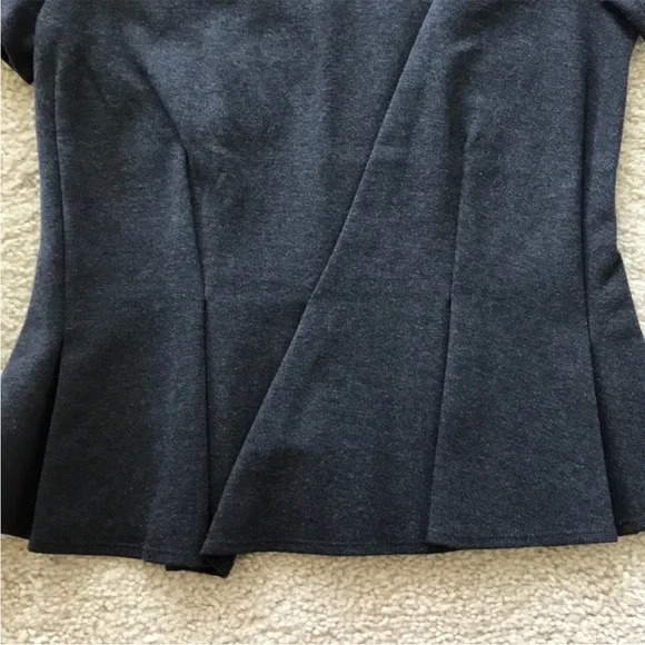 J. Crew Asymmetrical Pleated Top in Heathered Charcoal - Picture 4 of 7